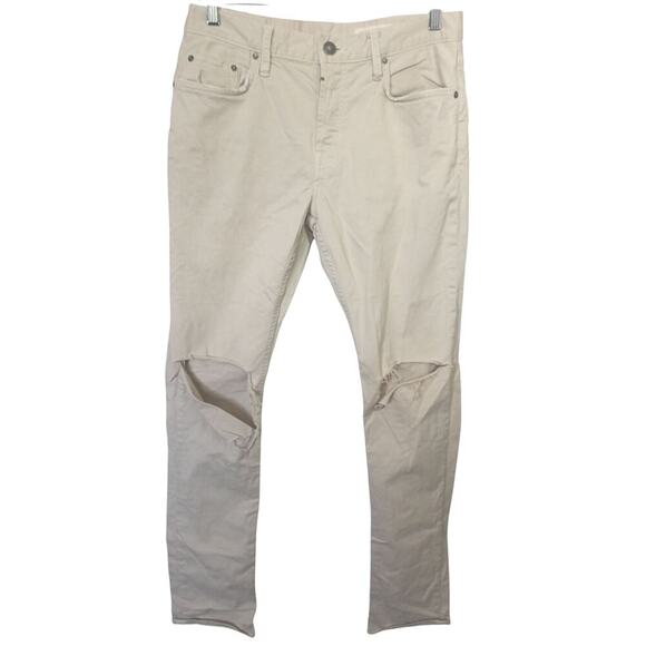 All Saints Rex Distressed Jeans Beige Mens 30 - Picture 1 of 7